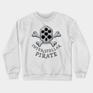 Interstellar space pirate skull crossbones Crewneck Sweatshirt